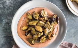 Caramelized Eggplant with Harissa Yogurt