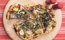 Asparagus, Fingerling Potato, and Goat Cheese Pizza