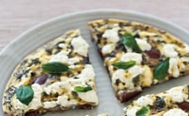 Baby Eggplant, Olive, and Herb-Cheese Frittata