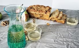 Bacon Cheddar Quick Bread with Dried Pears