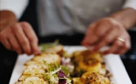 Baked Crottins with Sauteed Mushrooms