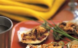 Baked Oysters with Bacon and Leeks