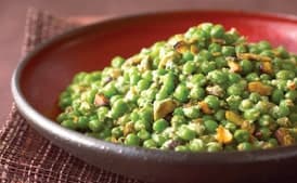 Baked Peas with Tarragon, Yogurt, and Pistachios