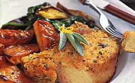 Baked Pork Chops with Parmesan-Sage Crust