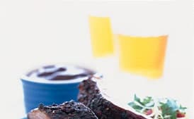 Baked Ribs with Spicy Blackberry Sauce