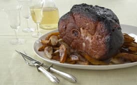 Baked Smoked Ham with Mango