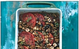 Baked Tomatoes with Hazelnut Bread Crumbs