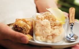 Tea Granita With Rose Water and Baklava