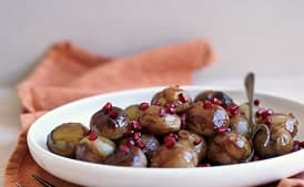 Balsamic-Braised Cipolline Onions with Pomegranate