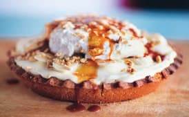 Banana Cream Pie with Salty Bourbon Caramel