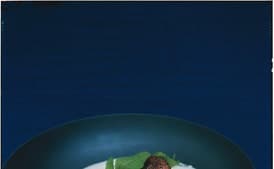 Barbecue-Rubbed Scallops with Creamy Sauerkraut Soup