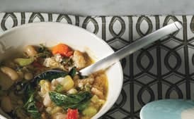 Barley Soup with Greens, Fennel, Lemon, and Dill