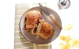 BBQ Eggplant Sandwiches with Provolone and Mushrooms