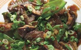 Beef, Shiitake, and Snow Pea Stir-Fry