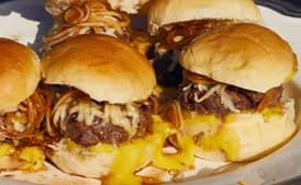 Beef Sliders with Provolone and Balsamic Onions