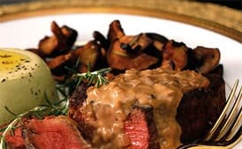 Beef Tenderloin Steaks with Mustard-Cognac Sauce