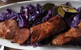 Beer-Marinated Pork Tenderloin with Red Cabbage