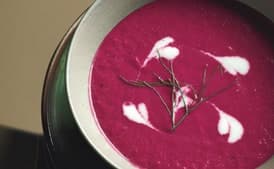 Beet and Fennel Soup with Kefir