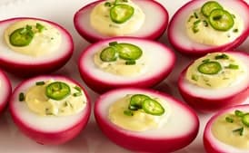 Beet-Pickled Deviled Eggs