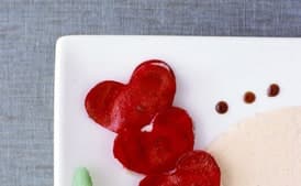 Beet Ravioli with Pine Nut "Goat Cheese" Rosemary-Cream Sauce, Aged Balsamic Vinegar