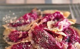 Beet Ravioli with Poppy Seed Butter