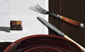 Beet Salad with Cornbread Croutons and Country Ham