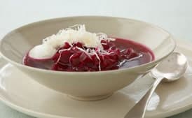Beet Soup with Horseradish Cream