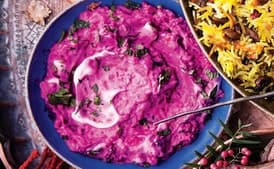 Beet Yogurt with Herbs