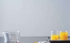 Belgian Buttermilk Waffles with Glazed Bananas