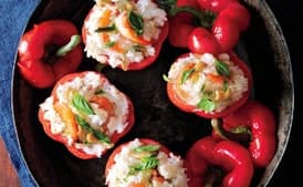 Bell Peppers with Shrimp and Coconut Rice