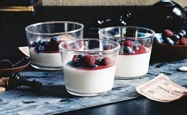 Berries and Buttermilk Puddings