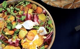 Bitter Greens with Carrots, Turnips, and Oranges