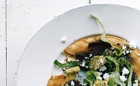 Black-Bean Tostados with Roasted Tomatillo Sauce