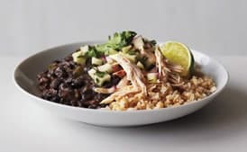 Black Beans and Rice With Chicken and Apple Salsa