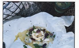 Black Cod with Olives and Potatoes in Parchment