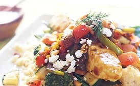 Black Sea Bass with Moroccan Vegetables and Chile Sauce