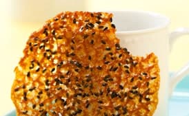 Black Sesame Lace Cookies