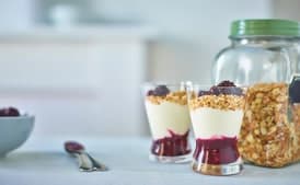 Blackberry and Blueberry–Ginger Yogurt Pots