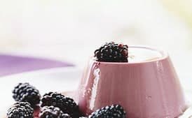 Blackberry Buttermilk Panna Cottas with Blackberry Compote
