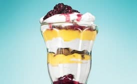 Blackberry, Lemon, and Gingersnap Cheesecake Pudding