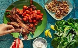 BLT Wraps with Horseradish Mayonnaise