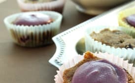 Blueberry Muffins with Lemon Blackberry Glaze