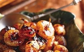 Braised Baby Onions with Orange Juice and Balsamic Vinegar