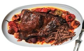 Braised Brisket With Hot Sauce and Mixed Chiles