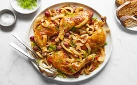 Braised Chicken Legs With Grapes and Fennel