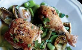 Braised Chicken with Artichokes and Fava Beans