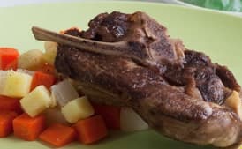 Braised Lamb Shoulder Chops with Root Vegetables