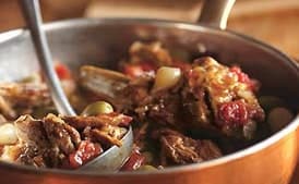 Braised Veal Breast with Herbs, Pernod, and Tomatoes