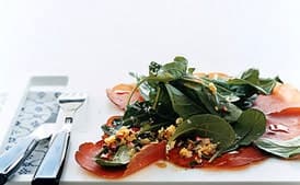 Bresaola Carpaccio with Gribiche Vinaigrette