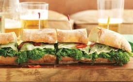 Broccoli Rabe and Provolone Grinders